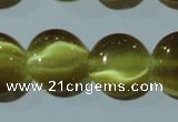 CCT518 15 inches 10mm flat round cats eye beads wholesale