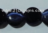 CCT528 15 inches 10mm flat round cats eye beads wholesale