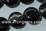 CCT529 15 inches 10mm flat round cats eye beads wholesale