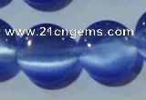 CCT550 15 inches 12mm flat round cats eye beads wholesale