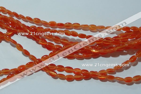 CCT604 15 inches 4*6mm oval cats eye beads wholesale