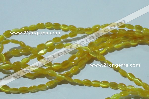 CCT606 15 inches 4*6mm oval cats eye beads wholesale