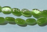 CCT608 15 inches 4*6mm oval cats eye beads wholesale