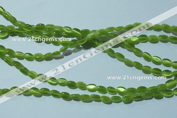 CCT608 15 inches 4*6mm oval cats eye beads wholesale