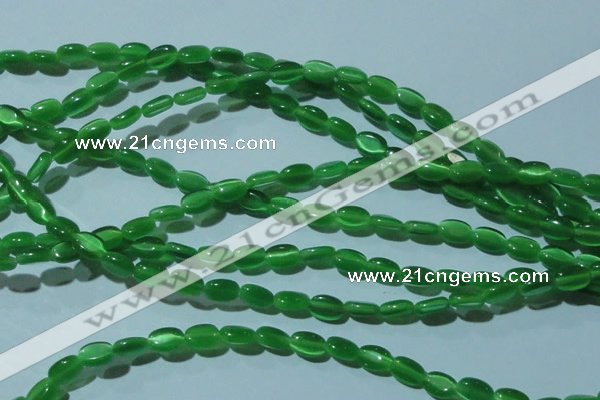 CCT610 15 inches 4*6mm oval cats eye beads wholesale