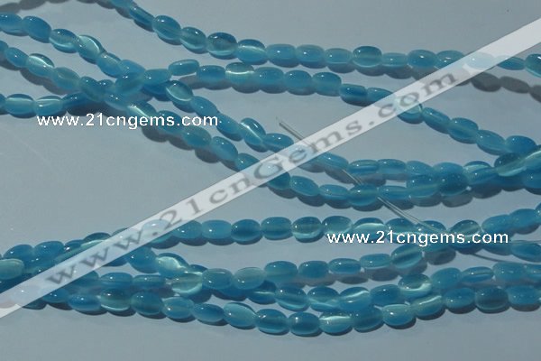 CCT611 15 inches 4*6mm oval cats eye beads wholesale