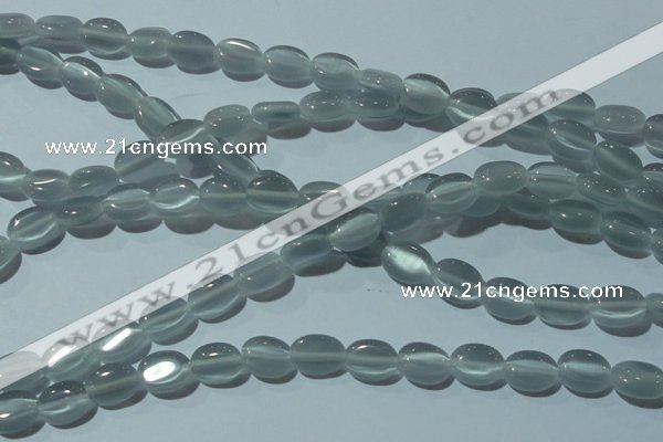 CCT631 15 inches 6*8mm oval cats eye beads wholesale