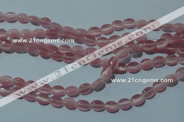 CCT633 15 inches 6*8mm oval cats eye beads wholesale