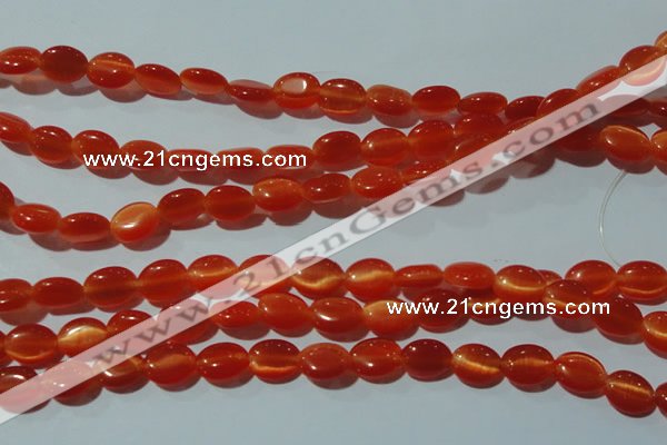 CCT635 15 inches 6*8mm oval cats eye beads wholesale