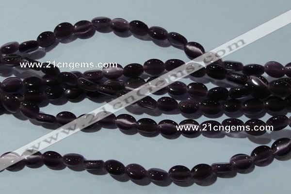 CCT642 15 inches 6*8mm oval cats eye beads wholesale