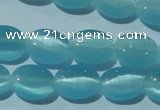 CCT643 15 inches 6*8mm oval cats eye beads wholesale