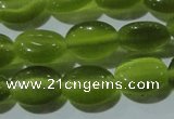 CCT647 15 inches 6*8mm oval cats eye beads wholesale