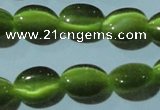 CCT648 15 inches 6*8mm oval cats eye beads wholesale