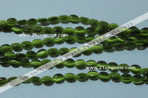 CCT648 15 inches 6*8mm oval cats eye beads wholesale