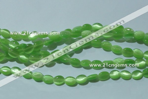 CCT649 15 inches 6*8mm oval cats eye beads wholesale