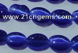 CCT651 15 inches 6*8mm oval cats eye beads wholesale