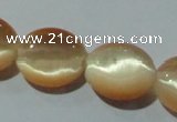 CCT667 15 inches 8*10mm oval cats eye beads wholesale