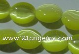 CCT669 15 inches 8*10mm oval cats eye beads wholesale