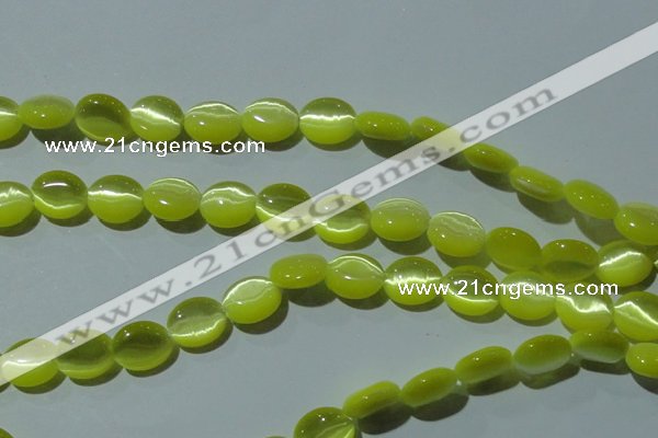 CCT669 15 inches 8*10mm oval cats eye beads wholesale