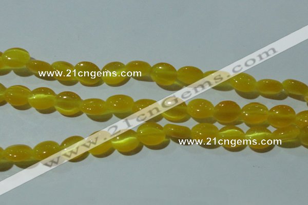 CCT670 15 inches 8*10mm oval cats eye beads wholesale