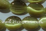 CCT673 15 inches 8*10mm oval cats eye beads wholesale
