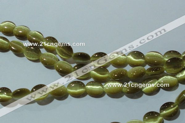 CCT673 15 inches 8*10mm oval cats eye beads wholesale