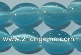 CCT677 15 inches 8*10mm oval cats eye beads wholesale