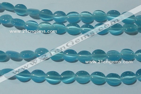 CCT677 15 inches 8*10mm oval cats eye beads wholesale