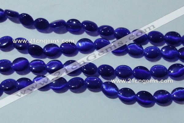 CCT679 15 inches 8*10mm oval cats eye beads wholesale