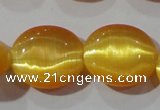 CCT697 15 inches 10*12mm oval cats eye beads wholesale