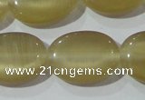 CCT723 15 inches 10*14mm oval cats eye beads wholesale