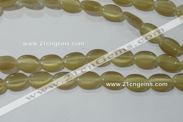 CCT723 15 inches 10*14mm oval cats eye beads wholesale