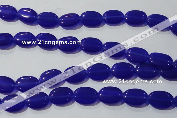 CCT732 15 inches 10*14mm oval cats eye beads wholesale