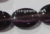 CCT733 15 inches 10*14mm oval cats eye beads wholesale