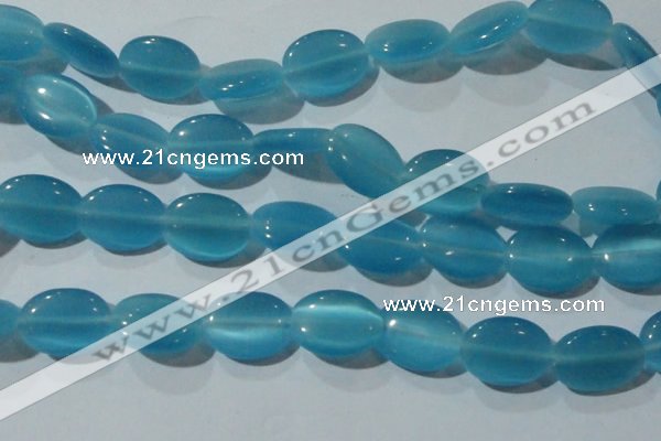 CCT752 15 inches 11*15mm oval cats eye beads wholesale