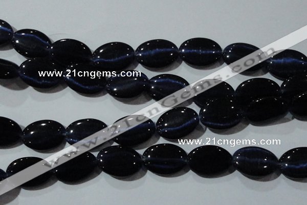 CCT754 15 inches 11*15mm oval cats eye beads wholesale