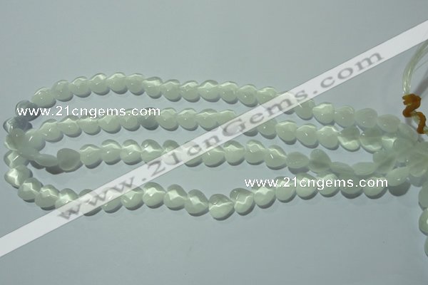 CCT960 15 inches 10*10mm faceted heart cats eye beads wholesale