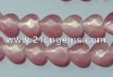 CCT962 15 inches 10*10mm faceted heart cats eye beads wholesale