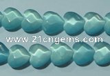 CCT963 15 inches 10*10mm faceted heart cats eye beads wholesale