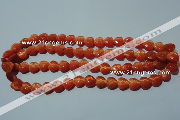 CCT971 15 inches 12*12mm faceted heart cats eye beads wholesale