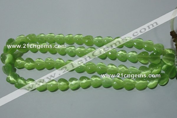 CCT972 15 inches 12*12mm faceted heart cats eye beads wholesale