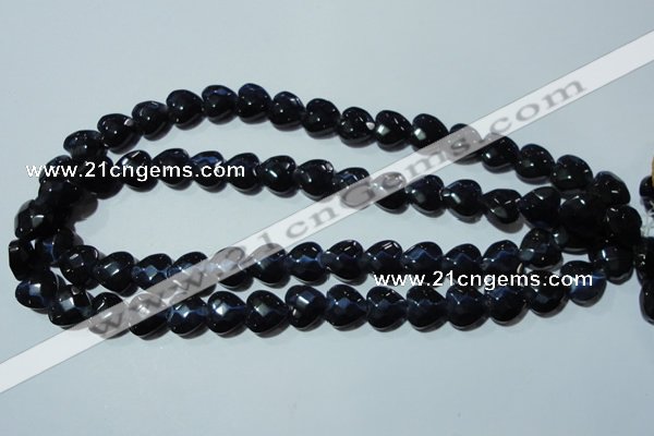 CCT975 15 inches 12*12mm faceted heart cats eye beads wholesale