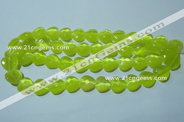 CCT985 15 inches 16*16mm faceted heart cats eye beads wholesale