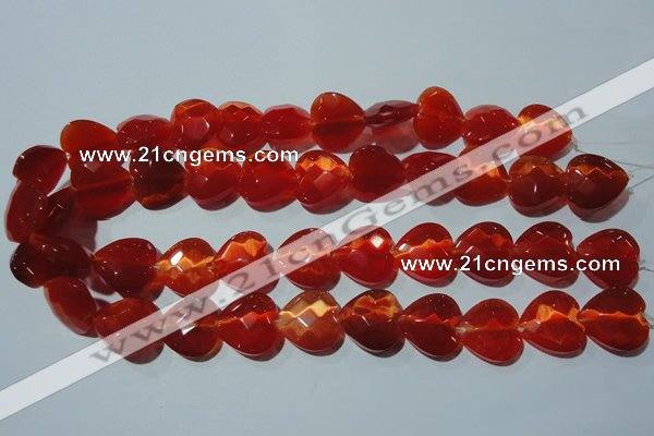 CCT993 15 inches 18*18mm faceted heart cats eye beads wholesale