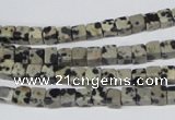 CCU04 15.5 inches 4*4mm cube dalmatian jasper beads wholesale