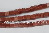 CCU06 15.5 inches 4*4mm cube goldstone beads wholesale