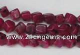CCU102 15.5 inches 6*6mm cube dyed white jade beads wholesale