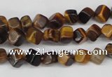 CCU104 15.5 inches 6*6mm cube yellow tiger eye beads wholesale