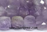 CCU1051 15 inches 8mm faceted cube lavender amethyst beads