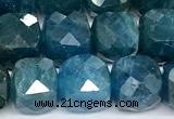 CCU1063 15 inches 8mm faceted cube apatite beads